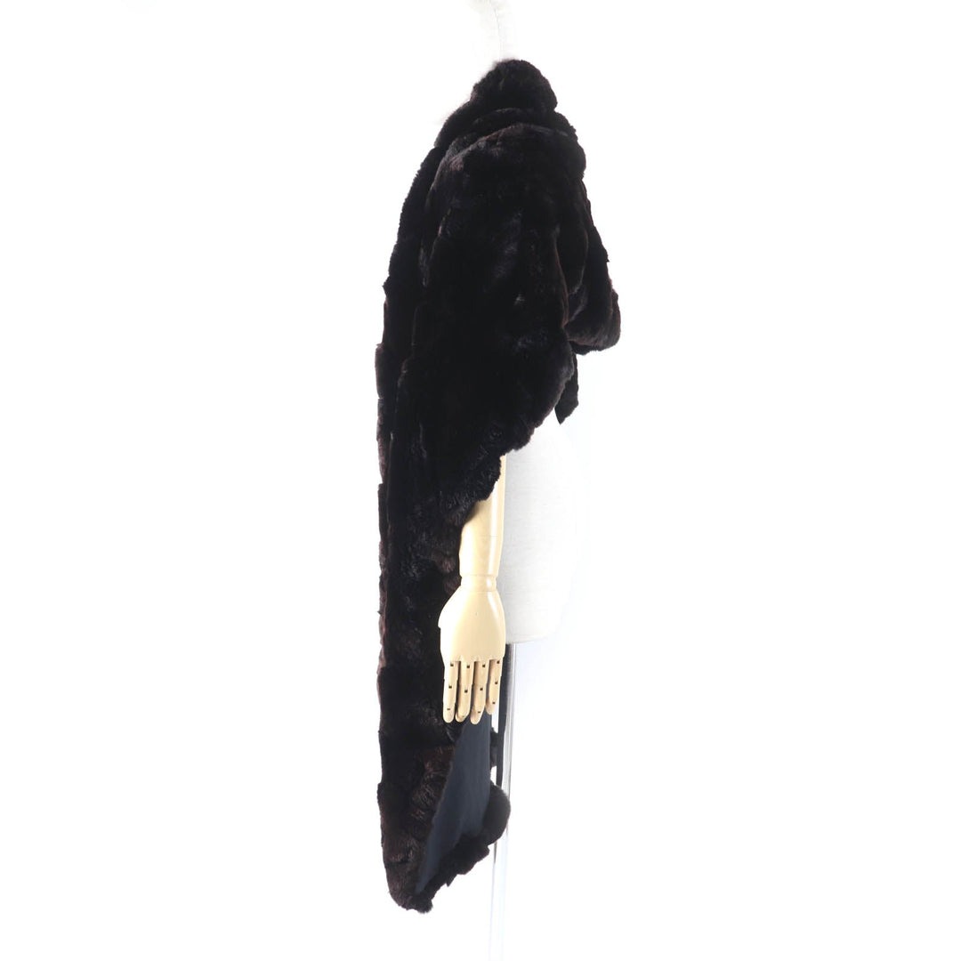 CHANEL Stall Main: 100% Orirug, Lining: 100% Silk Dark brown Women Used Authentic