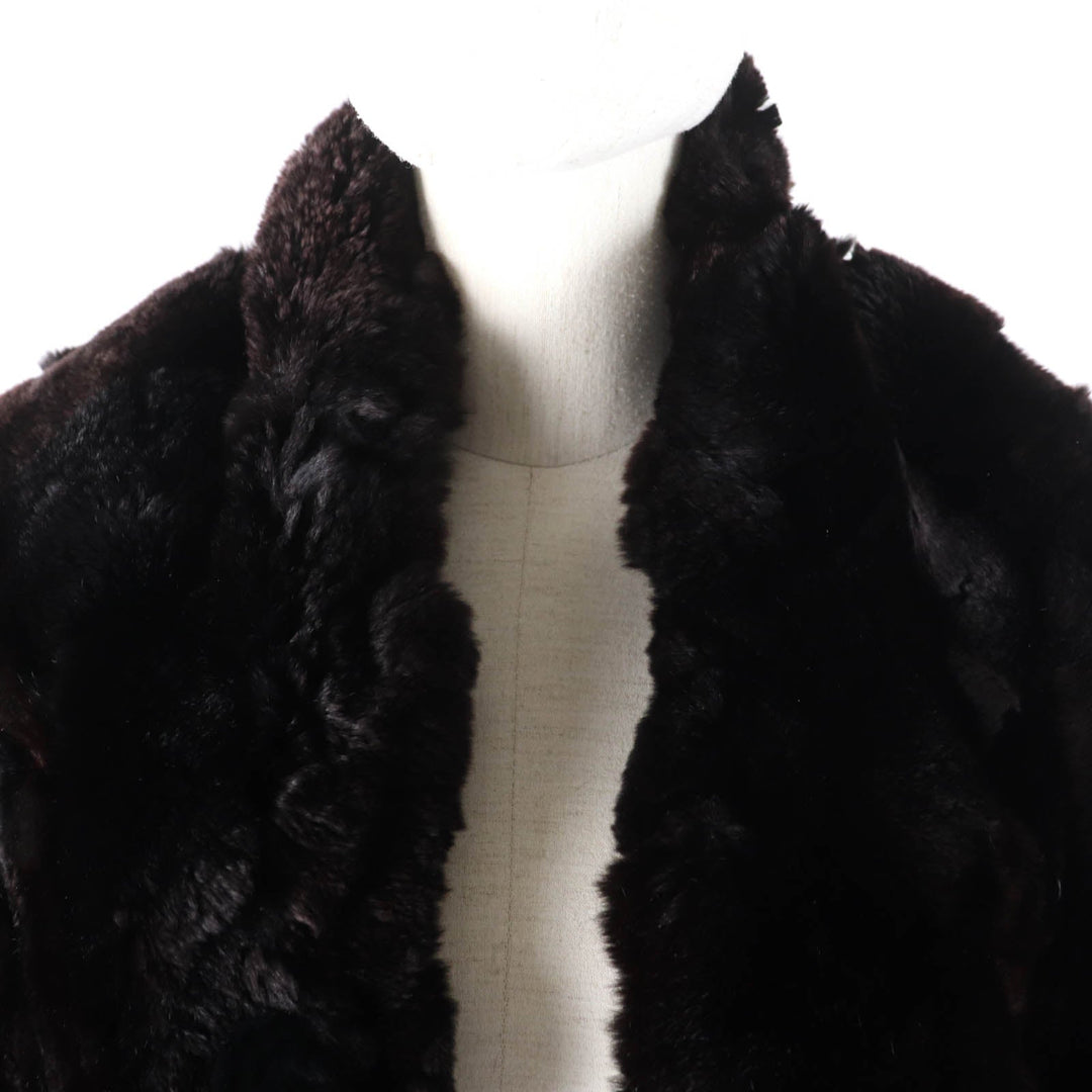 CHANEL Stall Main: 100% Orirug, Lining: 100% Silk Dark brown Women Used Authentic
