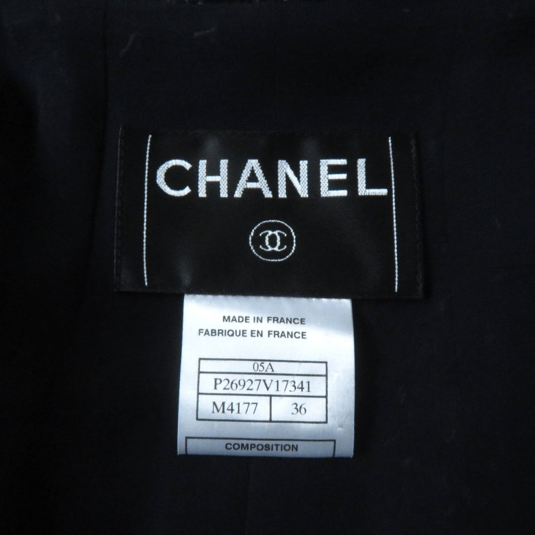 CHANEL setup 05A P26927 Outer: 50% polyamide, Outer: 50% mohair, Lining: 100% silk Black White Women 36 Used Authentic