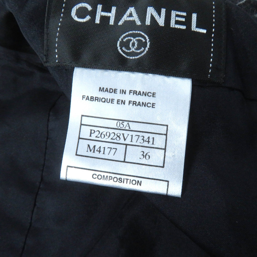 CHANEL setup 05A P26927 Outer: 50% polyamide, Outer: 50% mohair, Lining: 100% silk Black White Women 36 Used Authentic