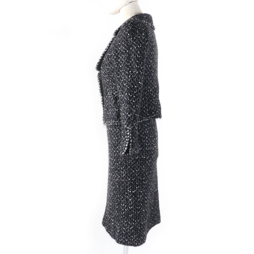 CHANEL setup 05A P26927 Outer: 50% polyamide, Outer: 50% mohair, Lining: 100% silk Black White Women 36 Used Authentic