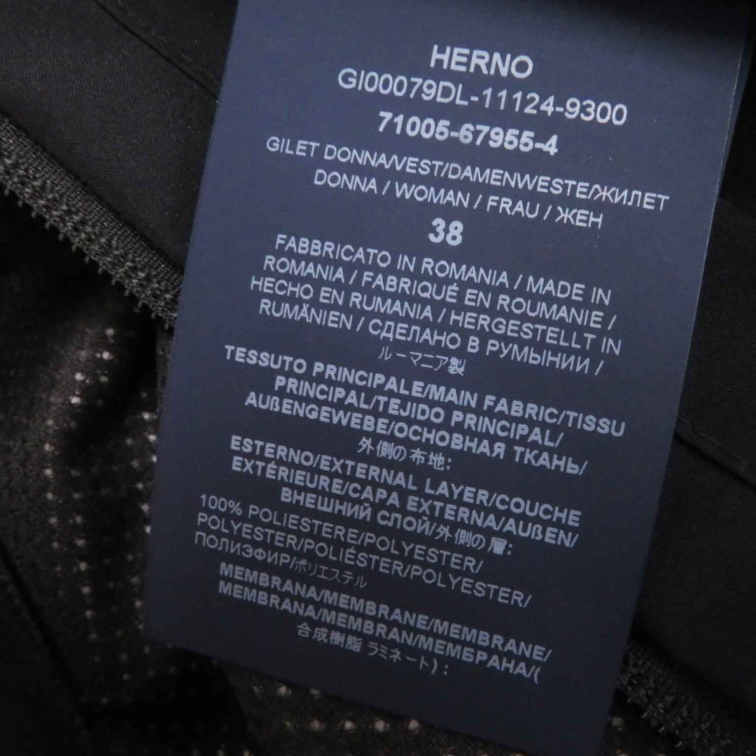 Herno Best GI00079DL Outer: 100% polyester, Lining: 100% nylon black Laminar Women 38 Used Authentic