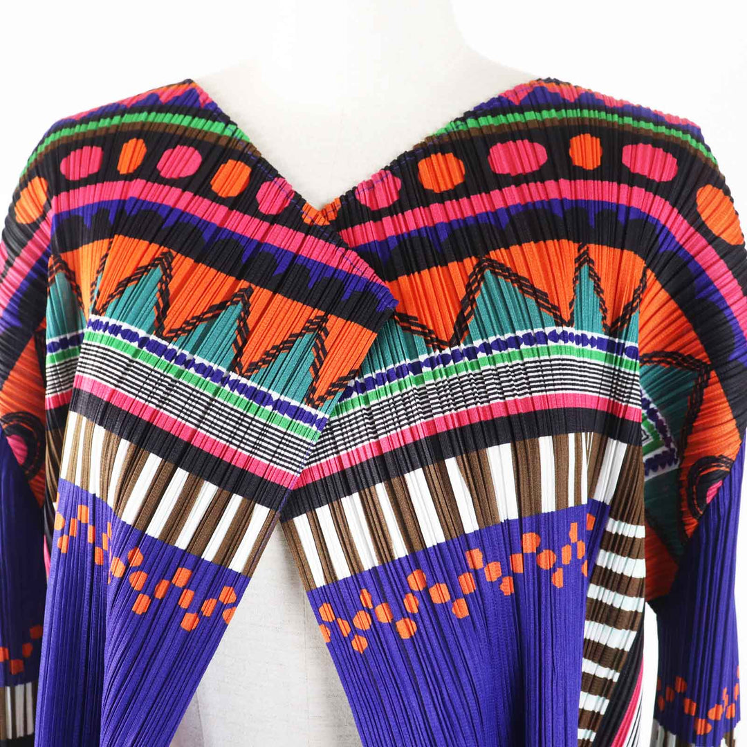 PLEATS PLEASE cardigan PP31-JO538 Main: 100% polyester Multi Women 3 Used Authentic