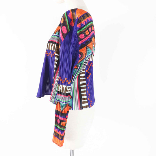 PLEATS PLEASE cardigan PP31-JO538 Main: 100% polyester Multi Women 3 Used Authentic
