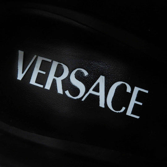 VERSACE pumps Main: Leather black Women 37 1/2 Used Authentic
