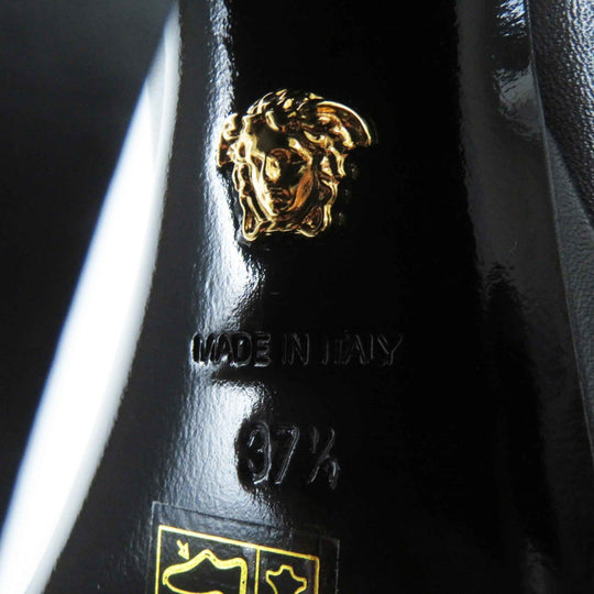 VERSACE pumps Main: Leather black Women 37 1/2 Used Authentic