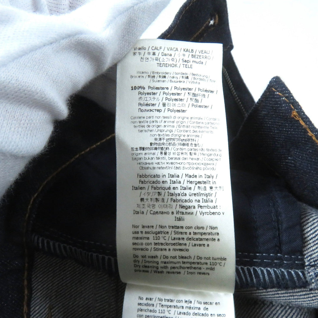 FENDI Denim pants FLP673 Main: 98% cotton, Main: 2% polyurethane, Part: leather, Part: polyester Indigo Women 38 Used Authentic