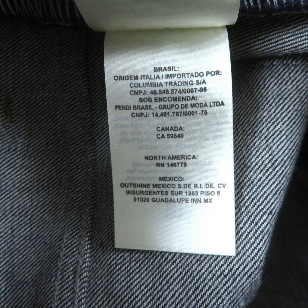 FENDI Denim pants FLP673 Main: 98% cotton, Main: 2% polyurethane, Part: leather, Part: polyester Indigo Women 38 Used Authentic