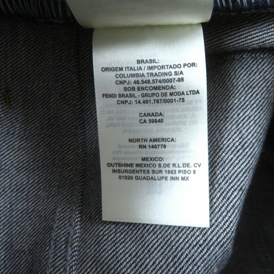 FENDI Denim pants FLP673 Main: 98% cotton, Main: 2% polyurethane, Part: leather, Part: polyester Indigo Women 38 Used Authentic