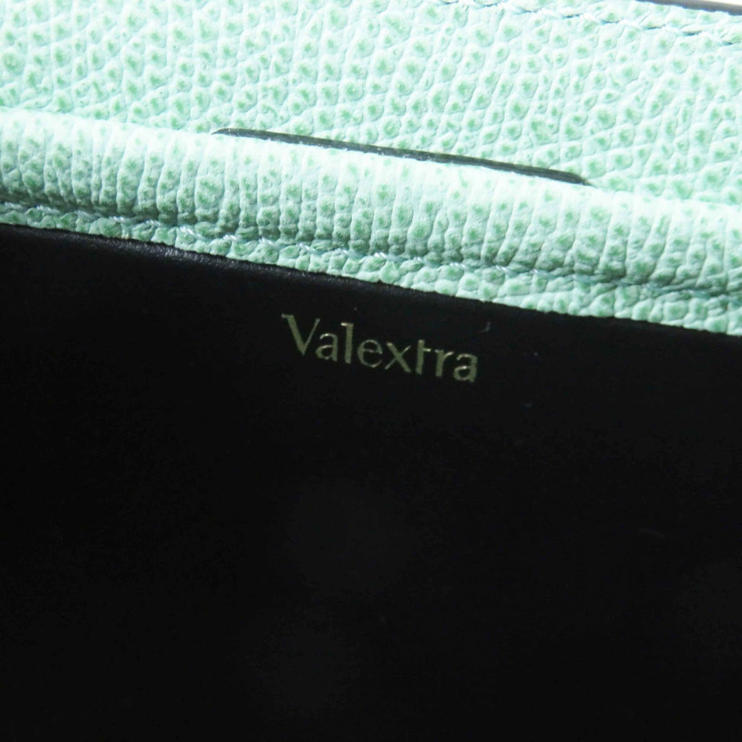 Valextra Shoulder Bag V3L20-28VA-OC Main: Soft calfskin Aqua green Trick Track Crossbody Nano Women Used Authentic