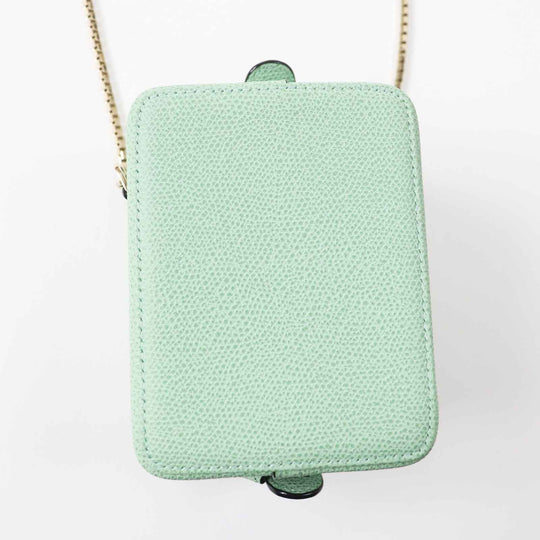 Valextra Shoulder Bag V3L20-28VA-OC Main: Soft calfskin Aqua green Trick Track Crossbody Nano Women Used Authentic