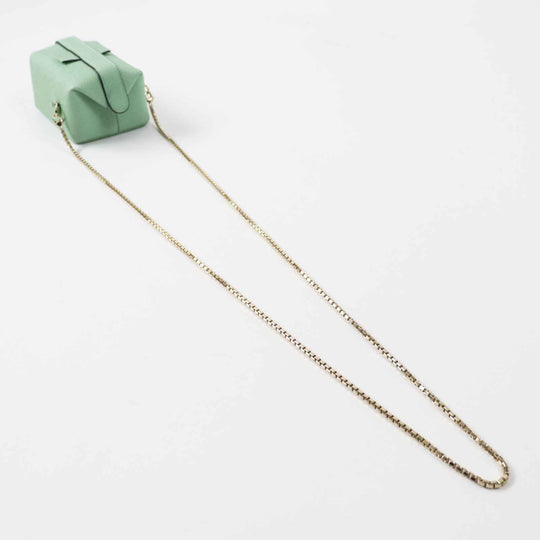 Valextra Shoulder Bag V3L20-28VA-OC Main: Soft calfskin Aqua green Trick Track Crossbody Nano Women Used Authentic