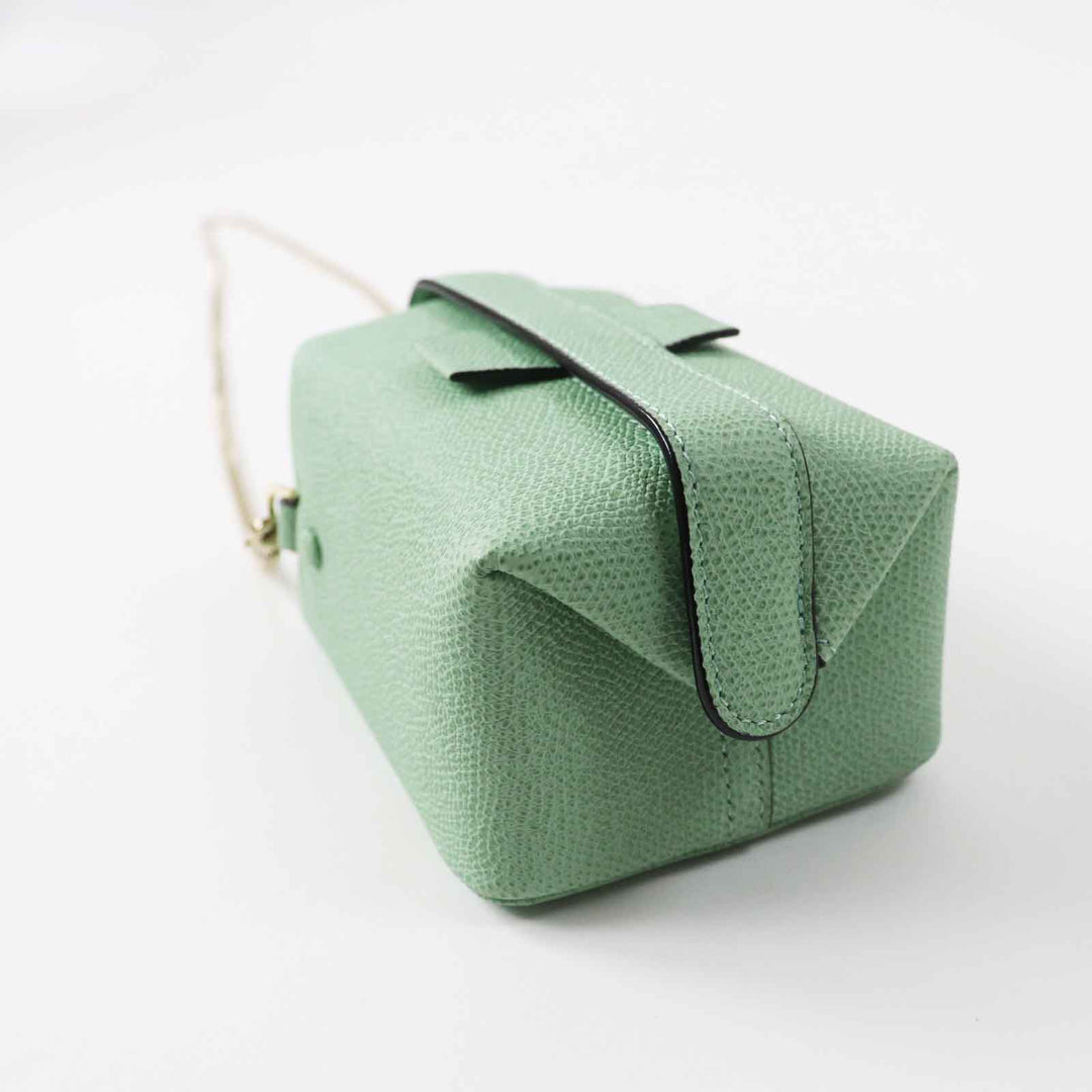 Valextra Shoulder Bag V3L20-28VA-OC Main: Soft calfskin Aqua green Trick Track Crossbody Nano Women Used Authentic