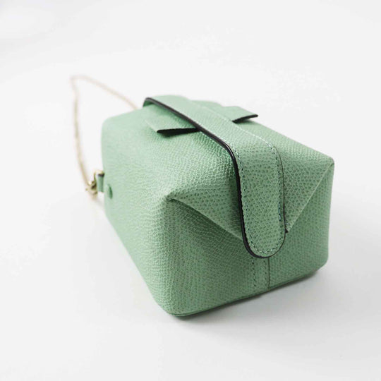 Valextra Shoulder Bag V3L20-28VA-OC Main: Soft calfskin Aqua green Trick Track Crossbody Nano Women Used Authentic