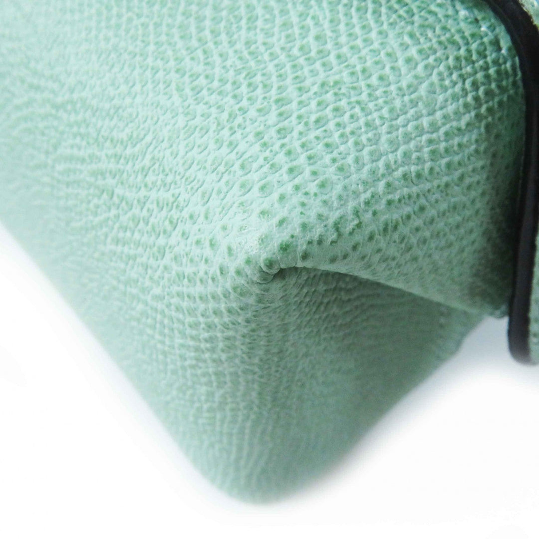 Valextra Shoulder Bag V3L20-28VA-OC Main: Soft calfskin Aqua green Trick Track Crossbody Nano Women Used Authentic