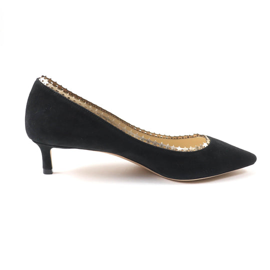 JIMMY CHOO pumps Main: Suede leather Black gold Women 37 Used Authentic