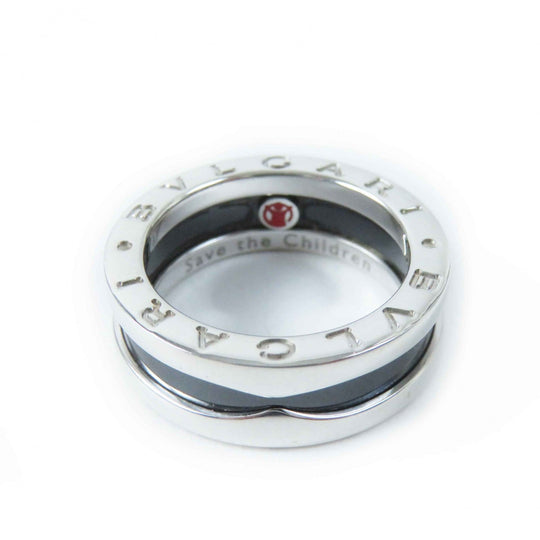 BVLGARI Ring Main: AG925, Part: Black ceramic Silver black Bee zero one save the children charity Women 50 Used Authentic
