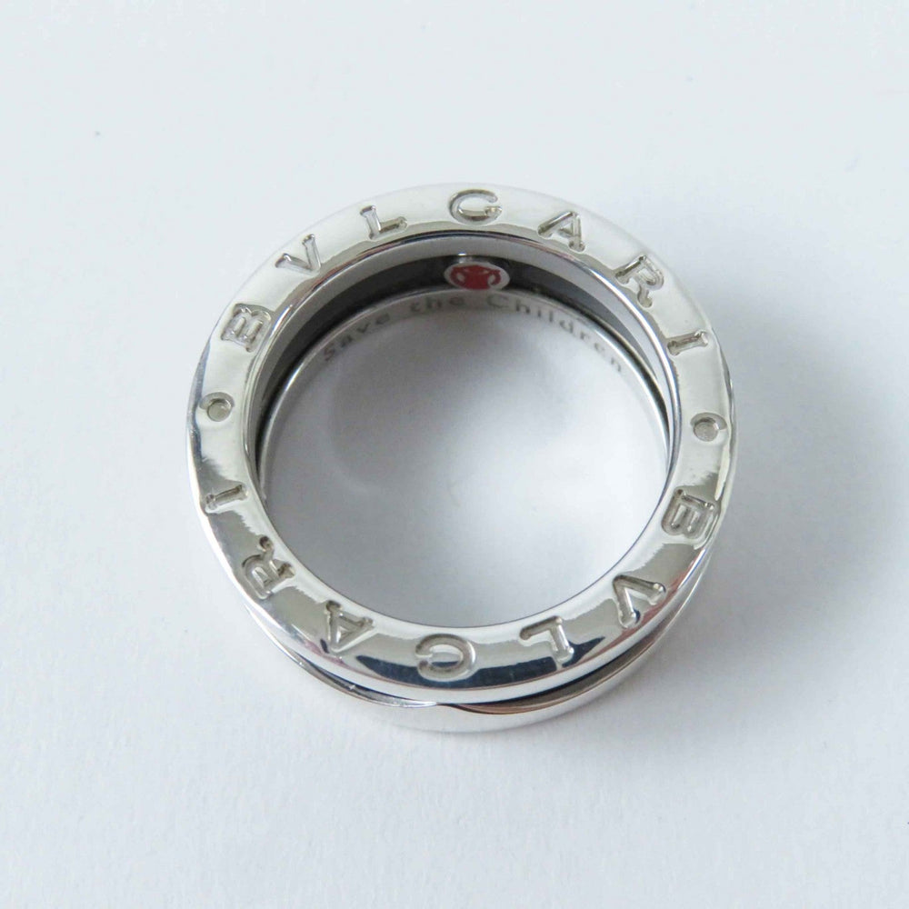BVLGARI Ring Main: AG925, Part: Black ceramic Silver black Bee zero one save the children charity Women 50 Used Authentic