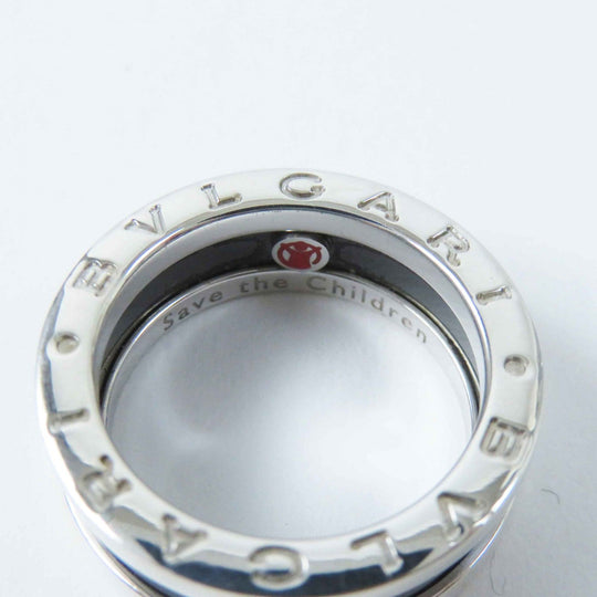 BVLGARI Ring Main: AG925, Part: Black ceramic Silver black Bee zero one save the children charity Women 50 Used Authentic