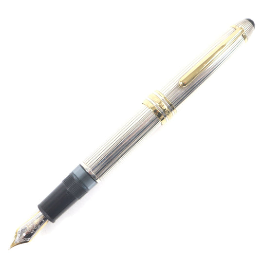 MONTBLANC fountain pen Main: SV925, Nib: 18K Silver gold Meisterstck No.146 Solitaire mens Used Authentic