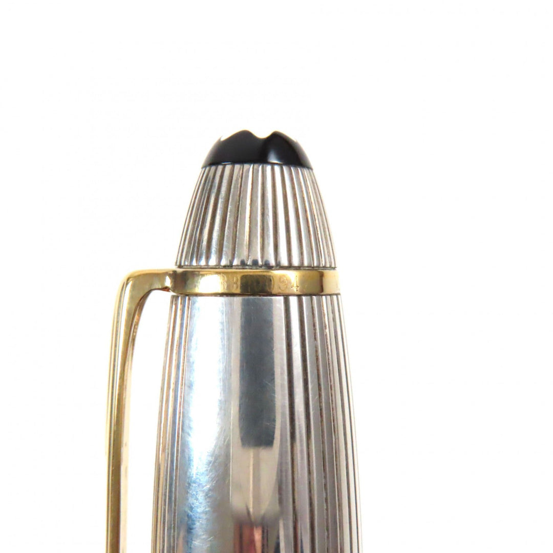 MONTBLANC fountain pen Main: SV925, Nib: 18K Silver gold Meisterstck No.146 Solitaire mens Used Authentic
