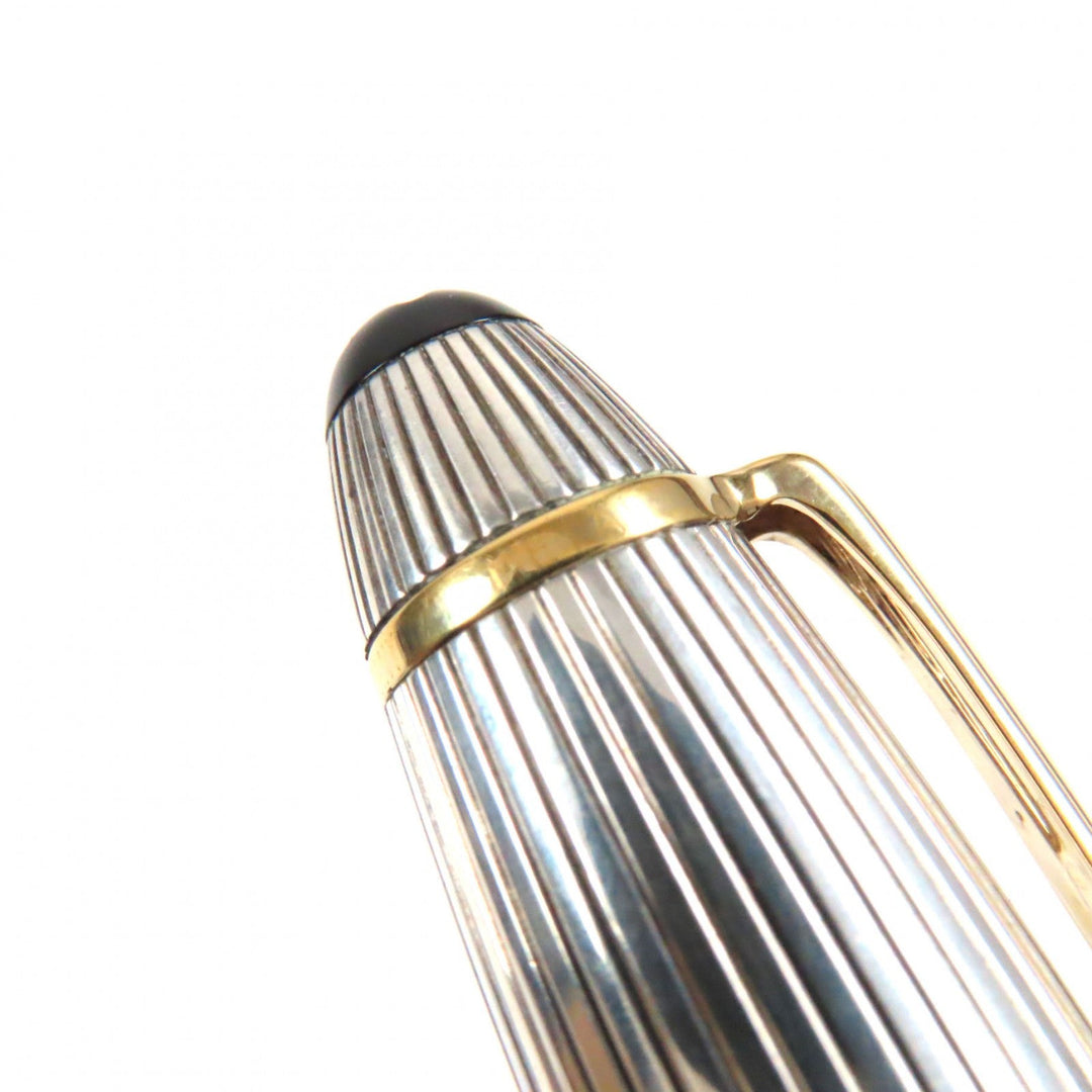 MONTBLANC fountain pen Main: SV925, Nib: 18K Silver gold Meisterstck No.146 Solitaire mens Used Authentic