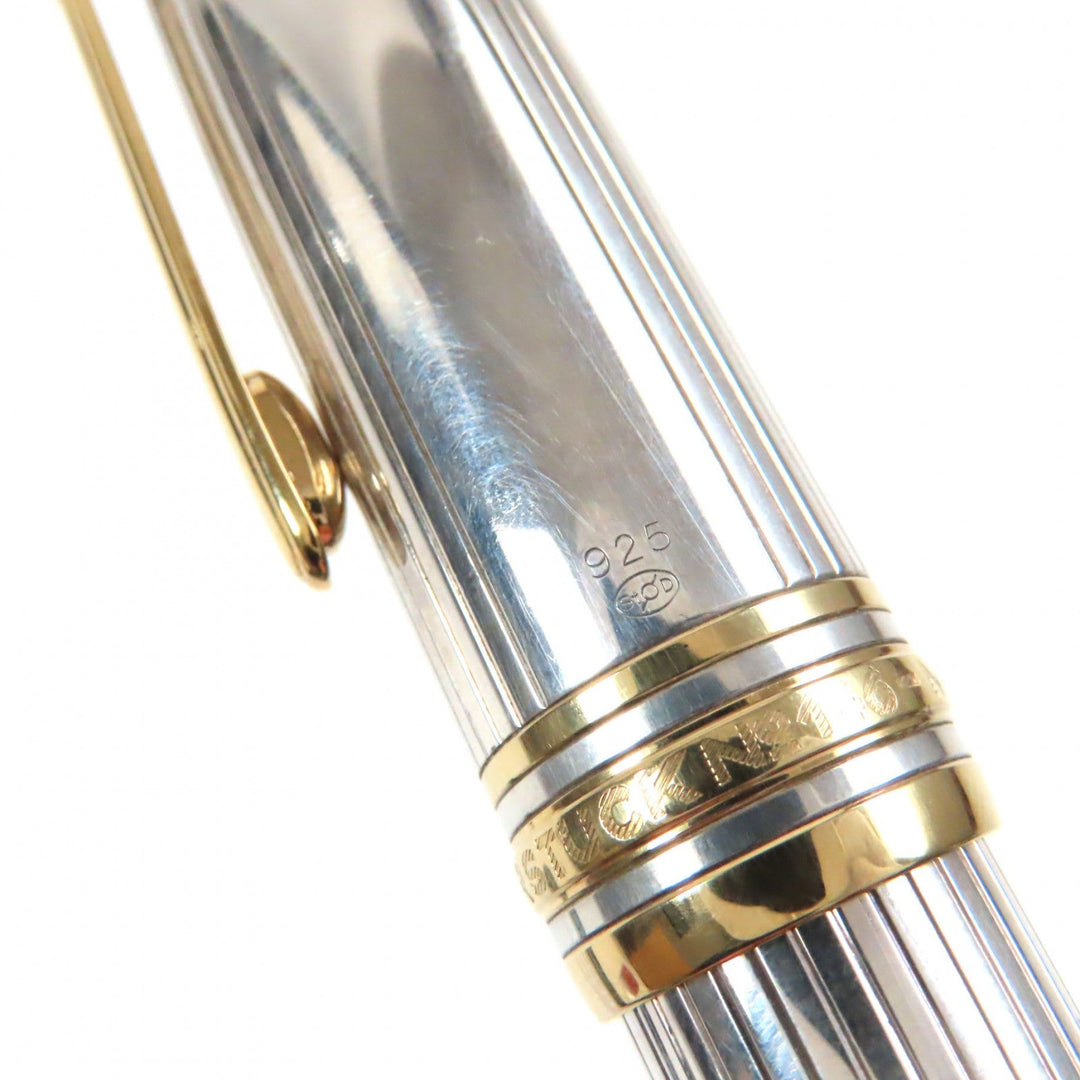 MONTBLANC fountain pen Main: SV925, Nib: 18K Silver gold Meisterstck No.146 Solitaire mens Used Authentic