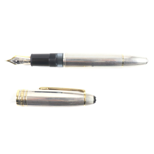 MONTBLANC fountain pen Main: SV925, Nib: 18K Silver gold Meisterstck No.146 Solitaire mens Used Authentic