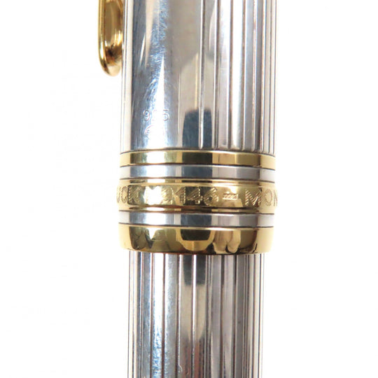 MONTBLANC fountain pen Main: SV925, Nib: 18K Silver gold Meisterstck No.146 Solitaire mens Used Authentic