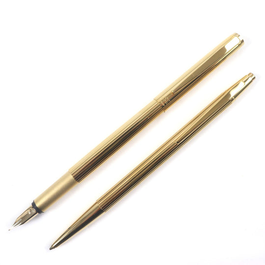 MONTBLANC fountain pen Main: 20K gold plating Nib: K14 gold Noblesse mens Used Authentic