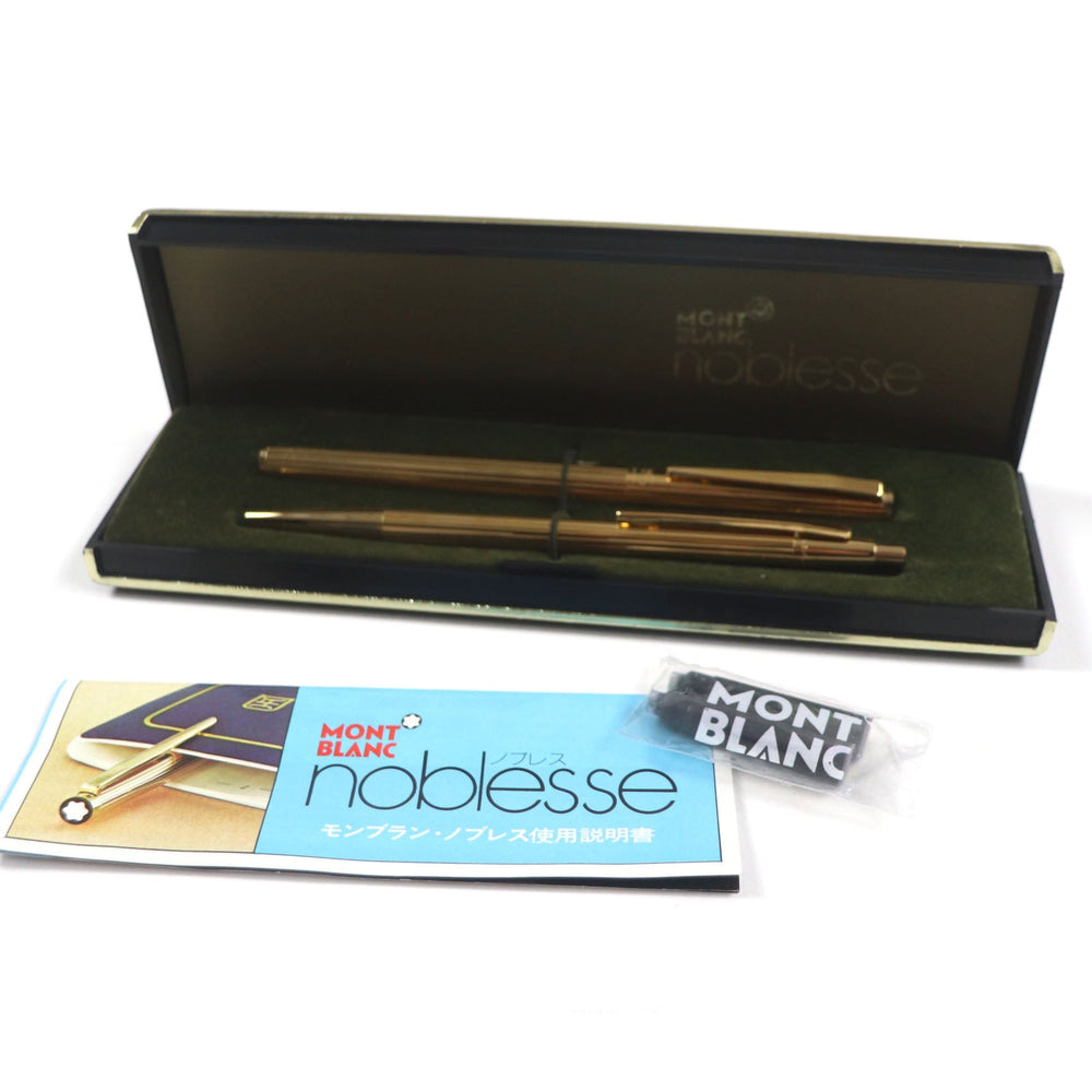 MONTBLANC fountain pen Main: 20K gold plating Nib: K14 gold Noblesse mens Used Authentic