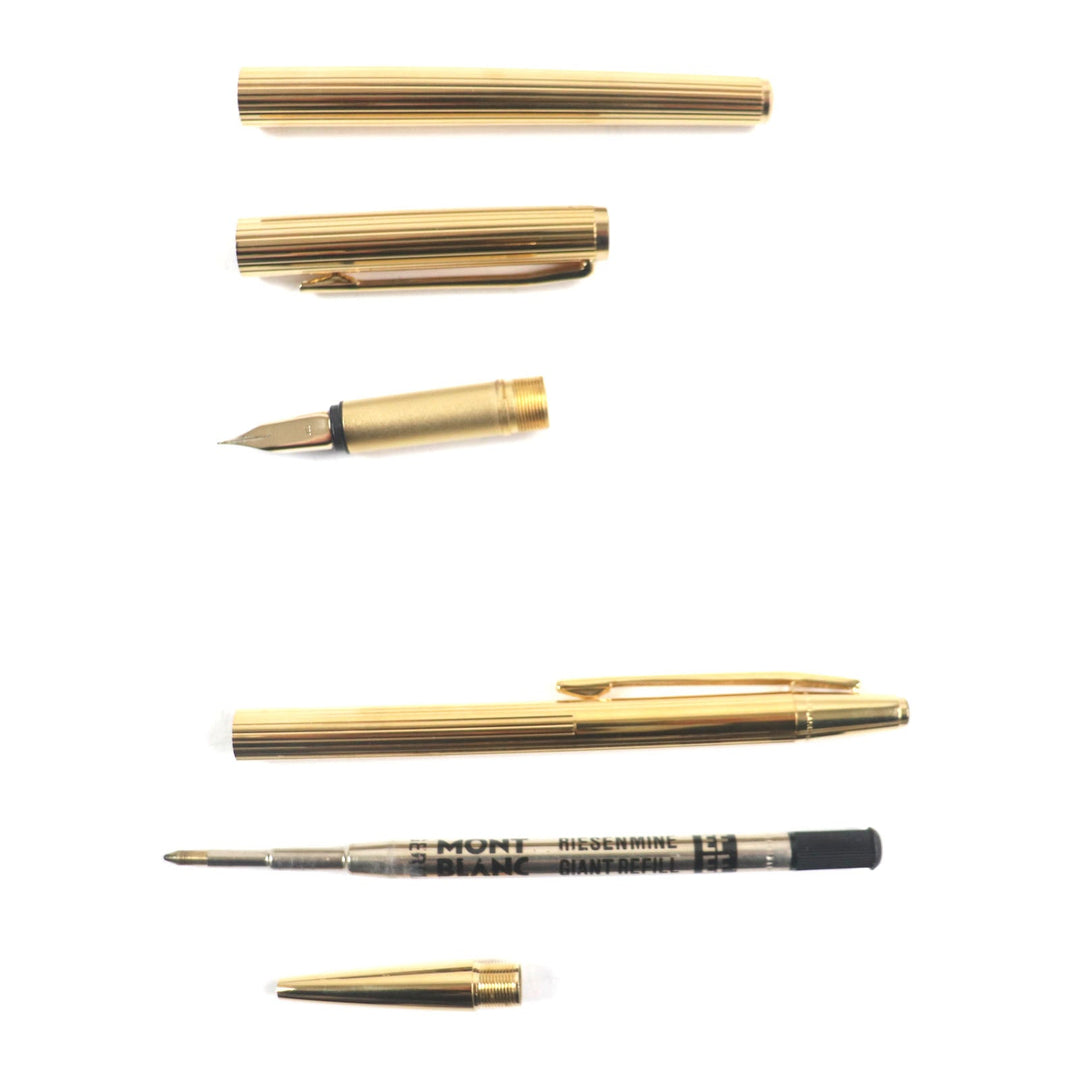 MONTBLANC fountain pen Main: 20K gold plating Nib: K14 gold Noblesse mens Used Authentic