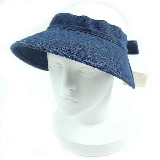 CHANEL Sun visor 02P Main: 100% cotton Indigo blue Women Used Authentic