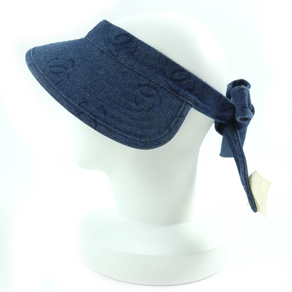 CHANEL Sun visor 02P Main: 100% cotton Indigo blue Women Used Authentic