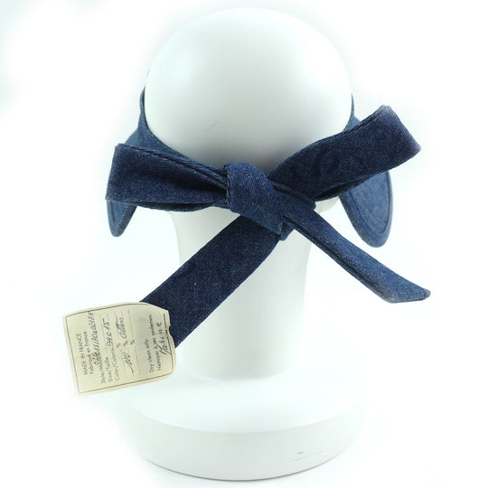 CHANEL Sun visor 02P Main: 100% cotton Indigo blue Women Used Authentic