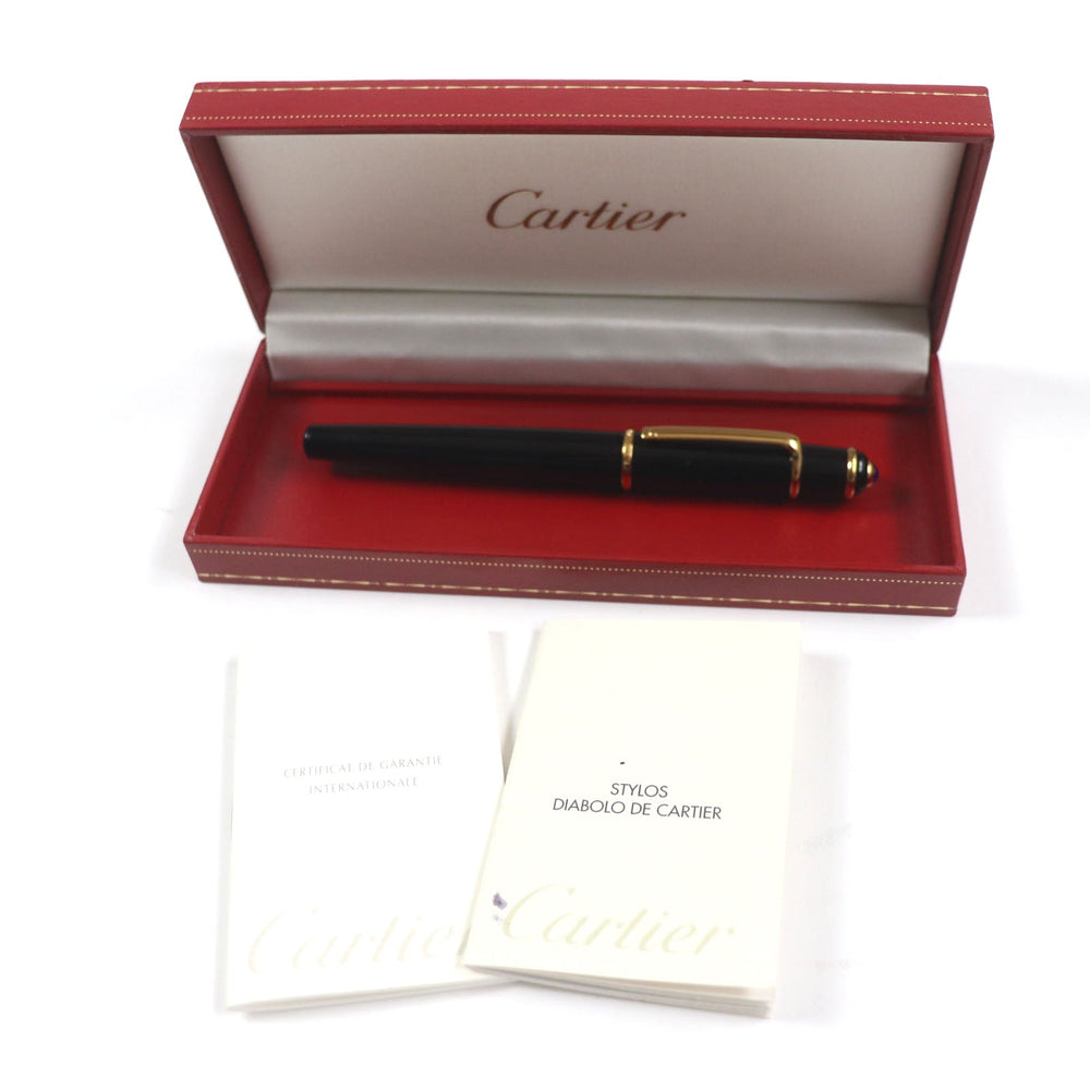 CARTIER fountain pen Pen tip: 18K Black gold Diaboro de Cartier mens Used Authentic