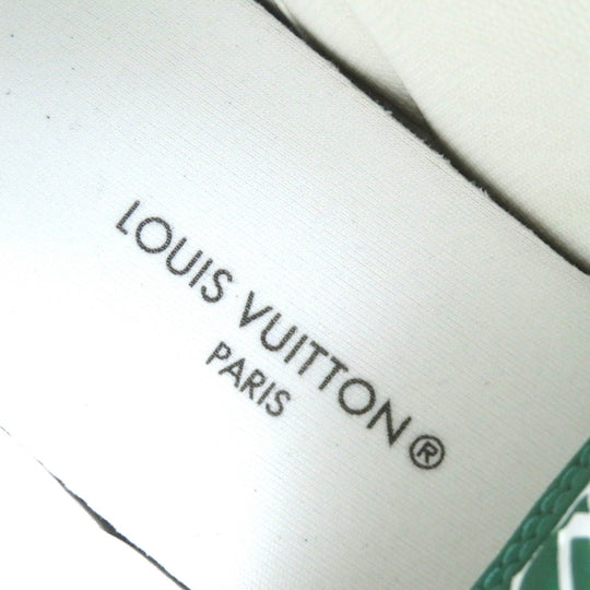 LOUIS VUITTON High cut sneakers Main: Leather White Green Gray Charlie line Women 35 Used Authentic