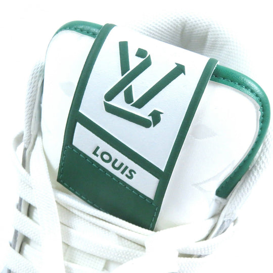 LOUIS VUITTON High cut sneakers Main: Leather White Green Gray Charlie line Women 35 Used Authentic
