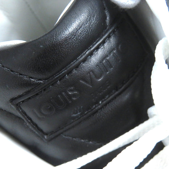 LOUIS VUITTON High cut sneakers Main: Leather Black White Stellar line Women 36 1/2 Used Authentic