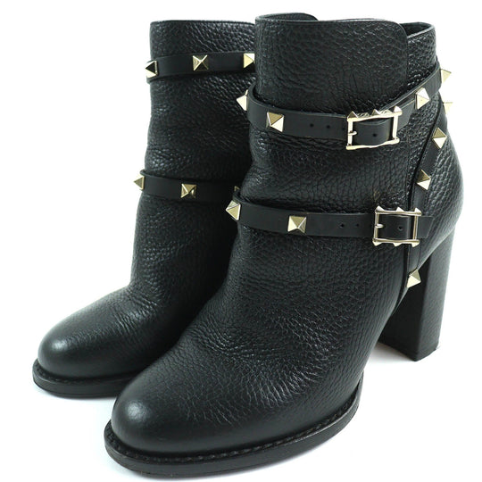 Valentino Garavani short boots Main: Leather black Women 36 Used Authentic