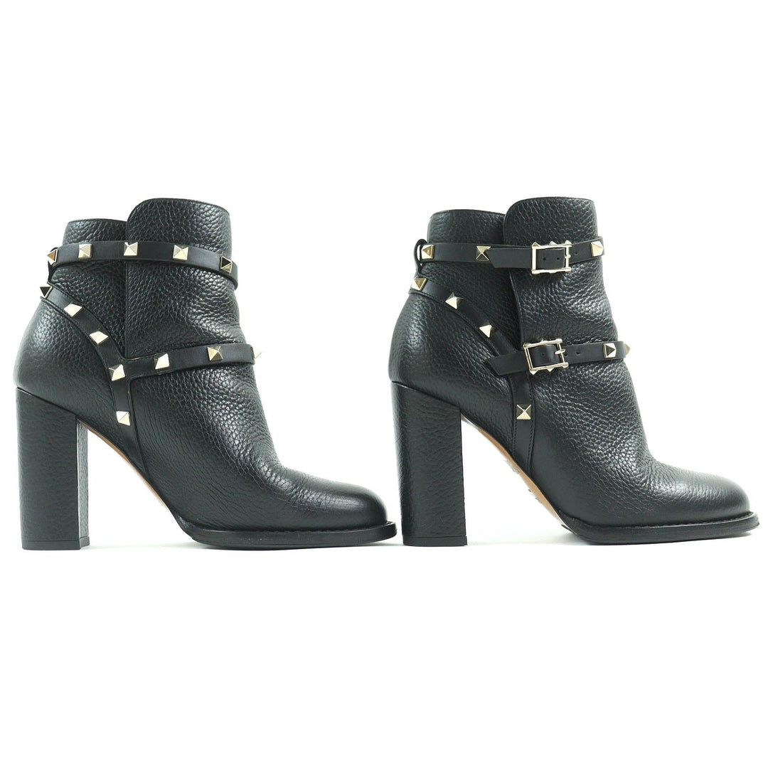 Valentino Garavani short boots Main: Leather black Women 36 Used Authentic
