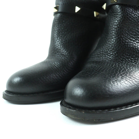 Valentino Garavani short boots Main: Leather black Women 36 Used Authentic