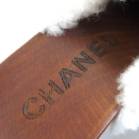 CHANEL Sandals G35368 Main: Sheepskin, Part: Wood Black white brown Women 36 Used Authentic