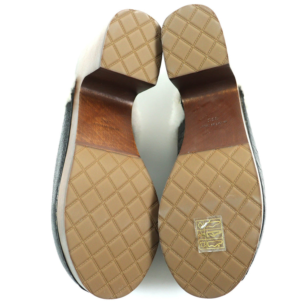 CHANEL Sandals G35368 Main: Sheepskin, Part: Wood Black white brown Women 36 Used Authentic
