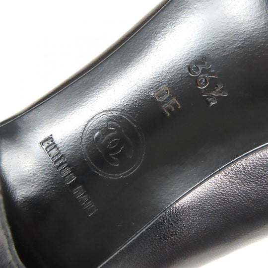 CHANEL pumps leather black 36 1/2