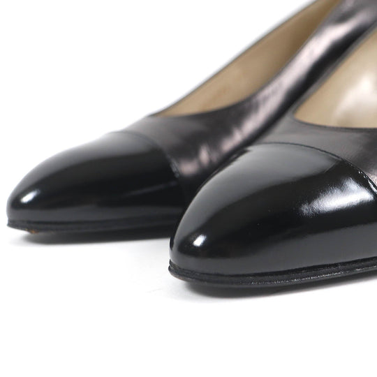 CHANEL pumps leather black 36 1/2
