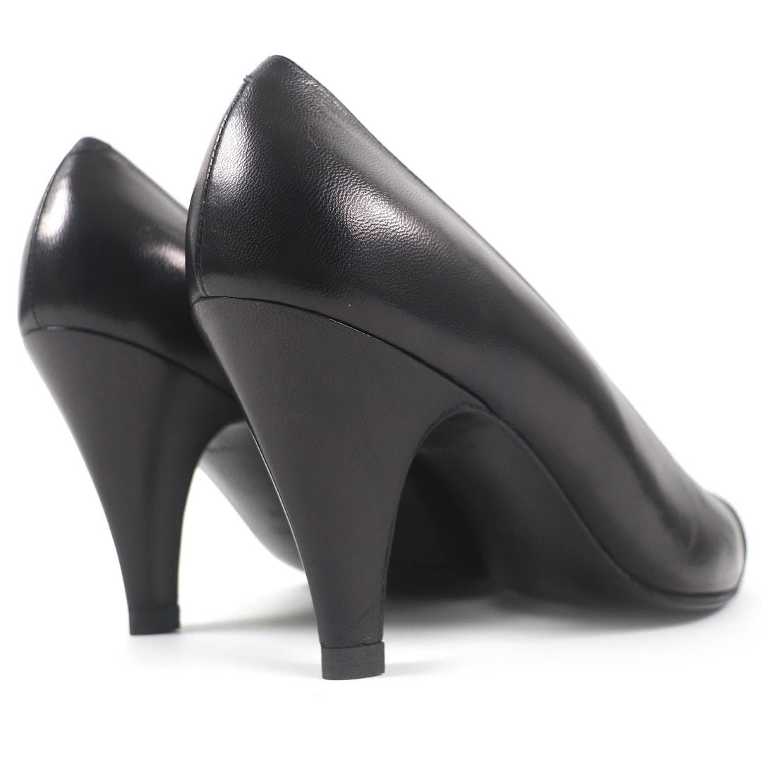 CHANEL pumps leather black 36 1/2
