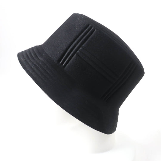 HERMES hat Main: 100% Lapin, Lining: 52% Cotton, Lining: 48% Rayon black DALTON Women Used Authentic