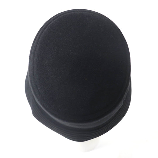 HERMES hat Main: 100% Lapin, Lining: 52% Cotton, Lining: 48% Rayon black DALTON Women Used Authentic