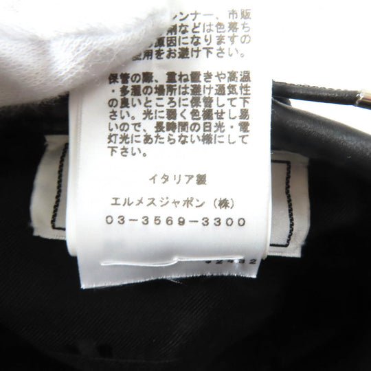 HERMES beret H212010N Outer: 100% cashmere, Part: Sheepskin, Part: 100% polyester, Lining: 65% rayon, Lining: 35% silk gray Women 57 Used Authentic